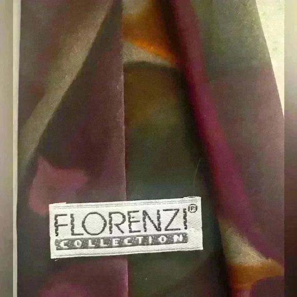 Set of 5 vintage silk neckties Robert Allan Perry Ellis and others - Picture 6 of 8